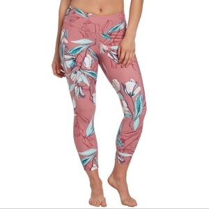 CALIA Energize Floral 7/8 Leggings Pink High Rise Pocketed Athleisure S
